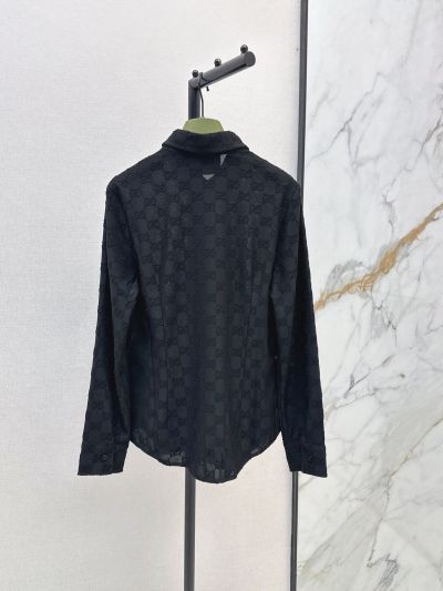 Gucci Lace Quilted Shirt in Black
