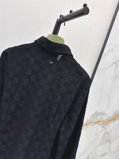Gucci Lace Quilted Shirt in Black