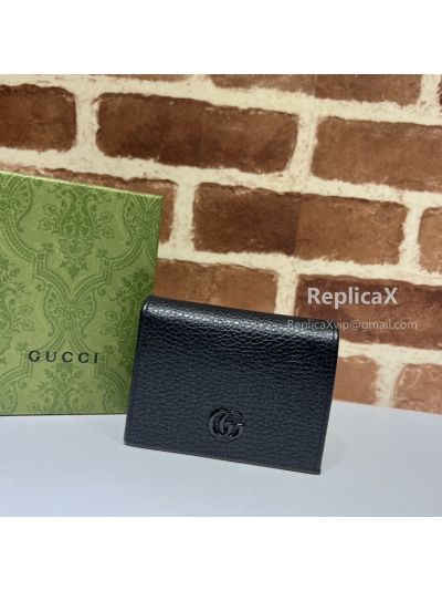 Gucci Leather Card Case Black 456126 621033