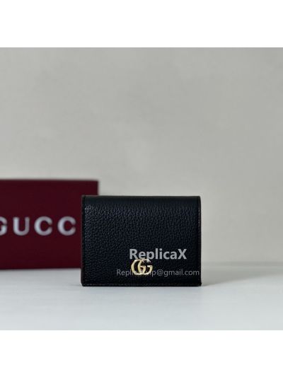 Gucci Leather Card Case Black 456126 621035
