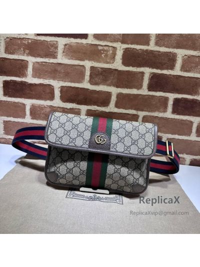 Gucci Ophidia GG Small Belt Bag Beige and Ebony GG Supreme Canvas 752597 620787