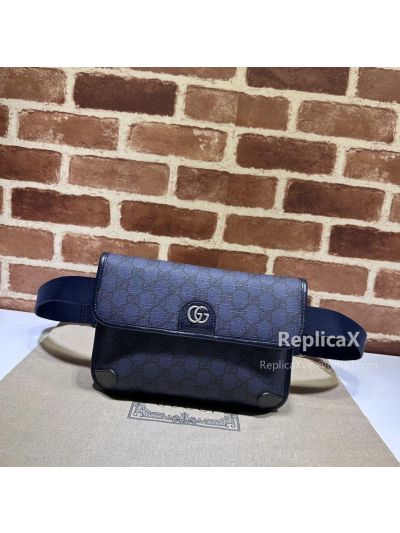Gucci Ophidia GG Small Belt Bag Beige and Ebony GG Supreme Canvas 752597 620788