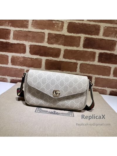 Gucci Ophidia Mini Shoulder Bag White Beige GG Canvas 764961