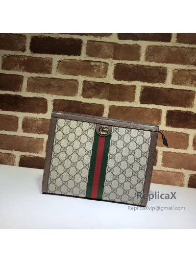 Gucci Ophidia Pouch in Beige GG Supreme Canvas 625549