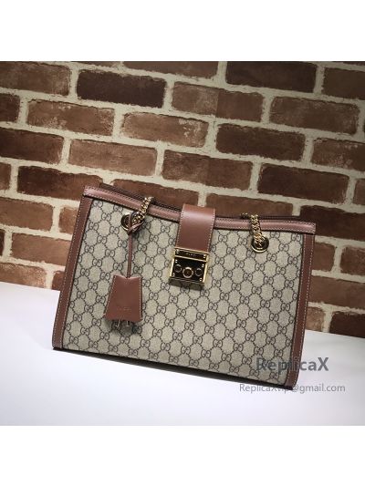 Gucci Padlock GG Medium Shoulder Bag Brown 479197 621017