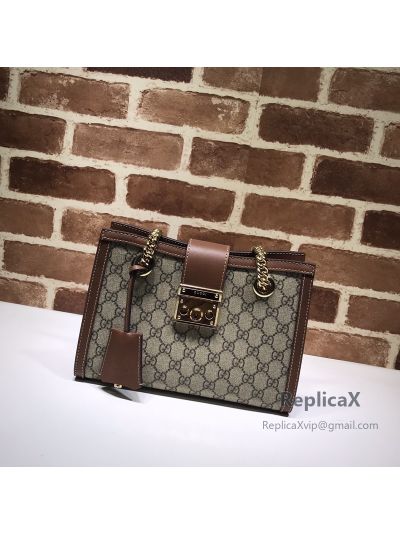 Gucci Padlock Small GG Shoulder Bag Brown 498156 620827