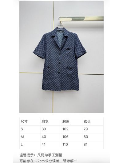 Gucci Short Sleeve Denim Blazer in Navy