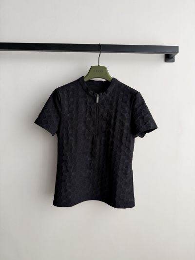 Gucci Short Sleeve Denim Pants in Navy