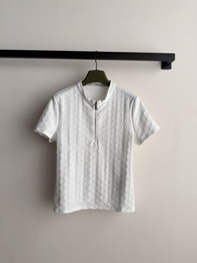 Gucci Short Sleeve Denim Pants in White