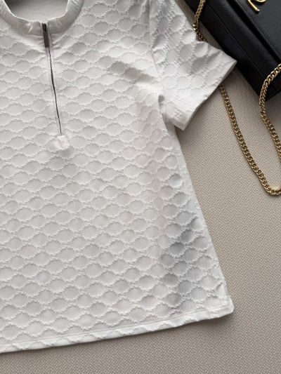 Gucci Short Sleeve Denim Pants in White