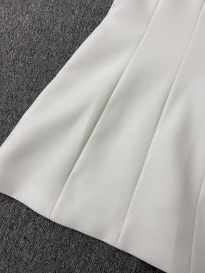 Gucci Short Sleeve Silk Dress in White