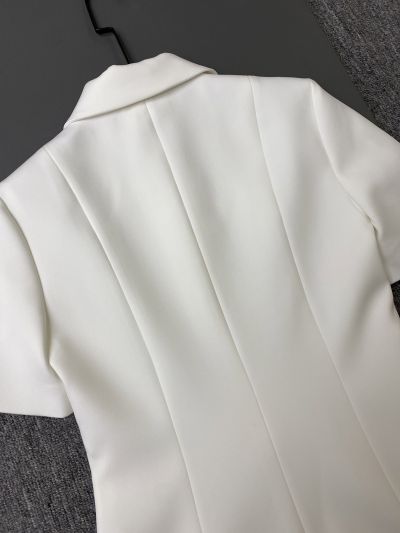 Gucci Short Sleeve Silk Dress in White