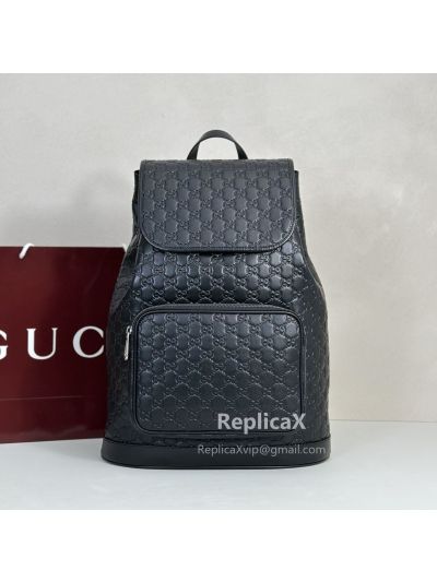 Gucci Signature Leather Backpack Black 450967 620850