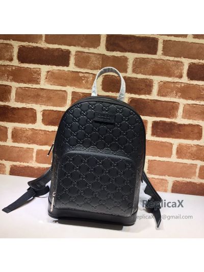 Gucci Signature Leather Backpack Black 450967 621124