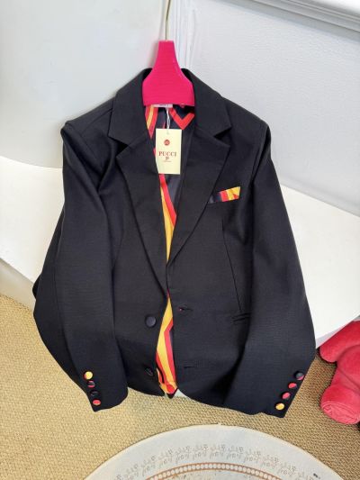 Gucci Silk Double-Breasted Blazer in Navy