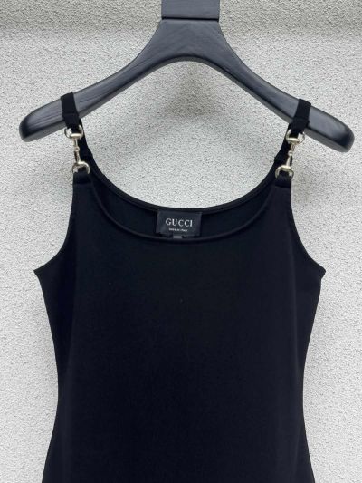 Gucci Sleeveless Mini Dress in Black