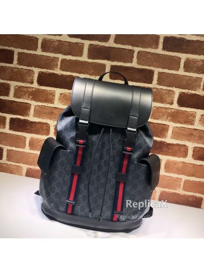 Gucci Soft GG Supreme Backpack Black 495563