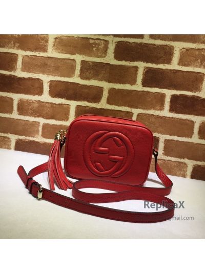 Gucci Soho Small Leather Disco Bag Red 308364