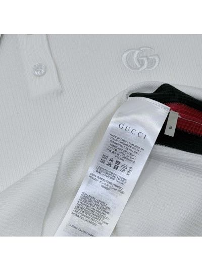 Gucci Turn-Down Collar Short Sleeve T-Shirt
