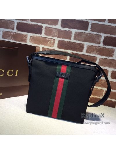Gucci Web Small Messenger Bag Black 387111 620749