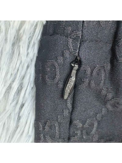 Gucci Wide-Leg Monogram Pants in Black