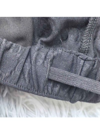 Gucci Wide-Leg Monogram Pants in Black