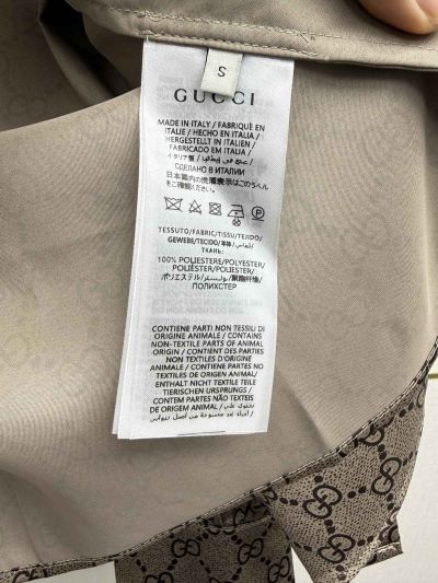 Gucci Wide-Leg Monogram Pants in Brown
