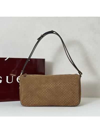 Gucci Half Horsebit Large Shoulder Bag 862530 in Brown