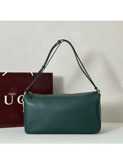Gucci Half Horsebit Large Shoulder Bag 862530 in Green