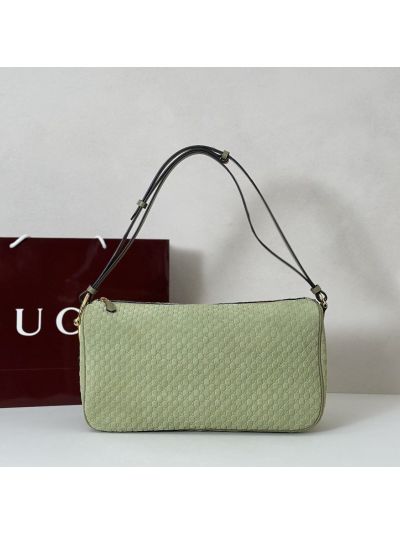 Gucci Half Horsebit Large Shoulder Bag 862530 in Sage Green