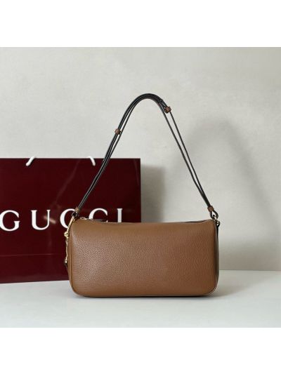 Gucci Half Horsebit Medium Shoulder Bag 860787 in Brown