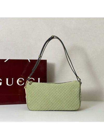 Gucci Half Horsebit Medium Shoulder Bag 860787 in Sage Green