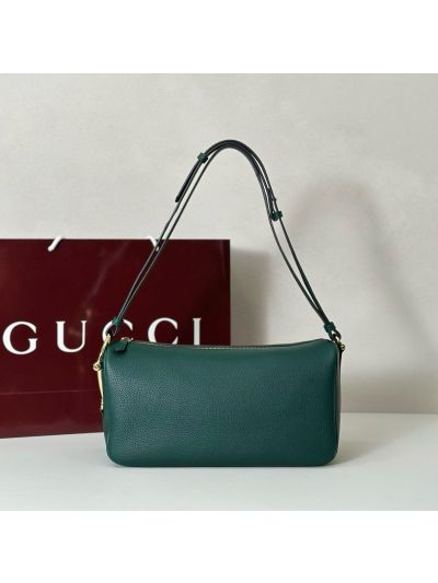 Gucci Half Horsebit Medium Shoulder Bag 860787 in Green