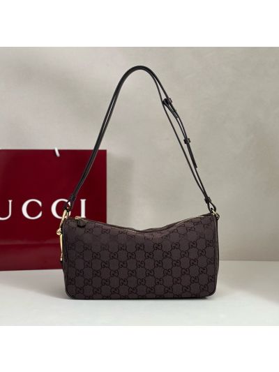 Gucci Half Horsebit Medium Shoulder Bag 860787 in Coffee