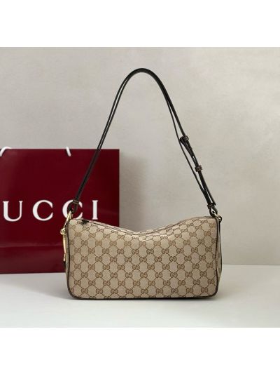 Gucci Half Horsebit Medium Shoulder Bag 860787 in Beige