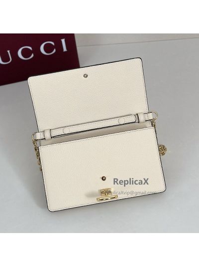 Gucci Half Horsebit Wallet On Chain 855654 in Ivory