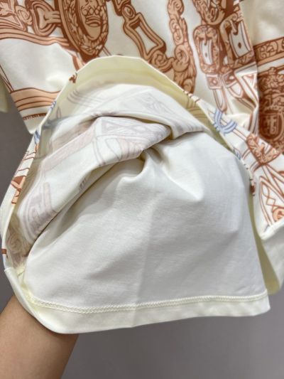 Hermes Crew Neck Oversized T-Shirt in White