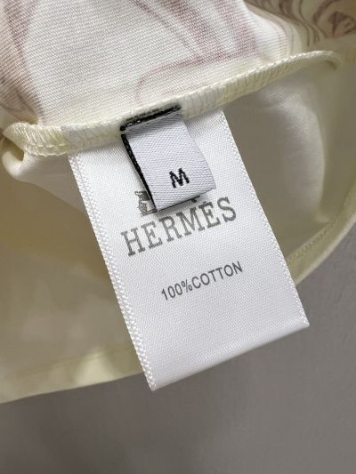 Hermes Crew Neck Oversized T-Shirt in White