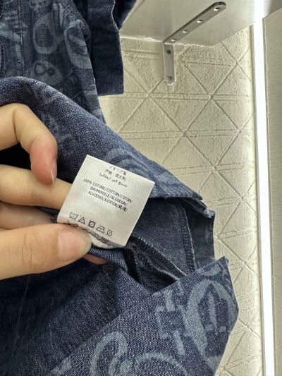 Hermes Embroidered Denim Dress in Navy
