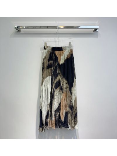 Hermes Pleated Skirt in Multicolor