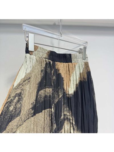 Hermes Pleated Skirt in Multicolor