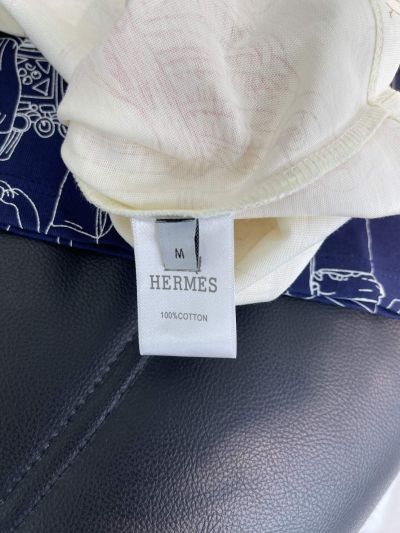 Hermes Short Sleeve Crew Neck T-Shirt in White