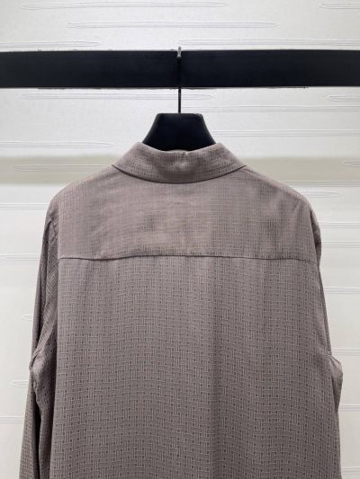 Hermes Turn-Down Collar Long Sleeve Shirt