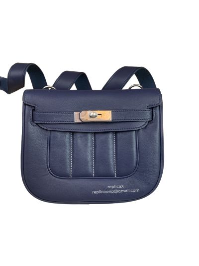 Hermes Berline Leather Palladium Hardware Messenger Bag 20CM 522090