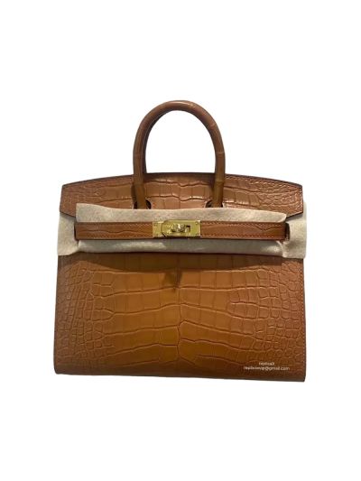 Hermes Birkin 20CM Brown Crocodile Leather Bag 524319