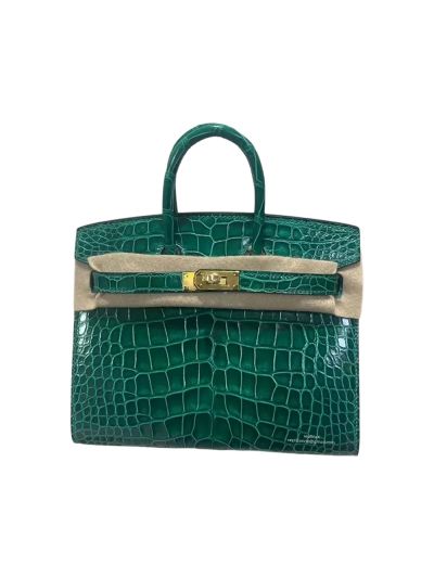 Hermes Birkin 20CM Green Crocodile Leather Bag 524320