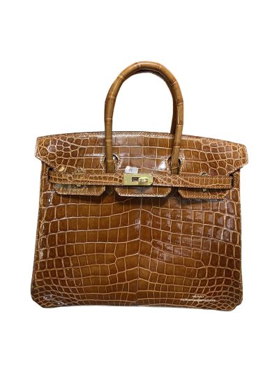 Hermes Birkin 25 Bag Brown Crocodile 25CM 524211