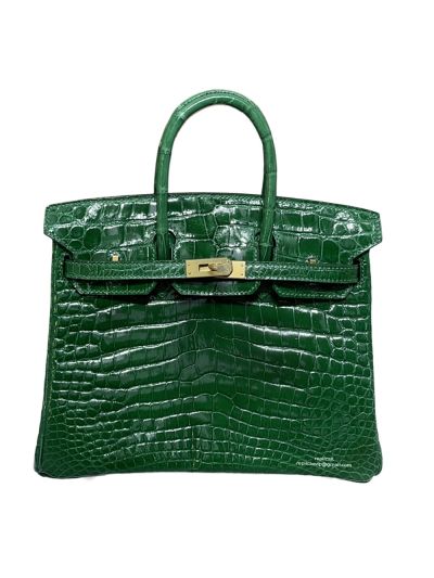 Hermes Birkin 25 Bag Green Crocodile 25CM 524213