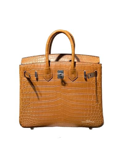 Hermes Birkin 25 Brown Crocodile Leather Bag 25CM 524767