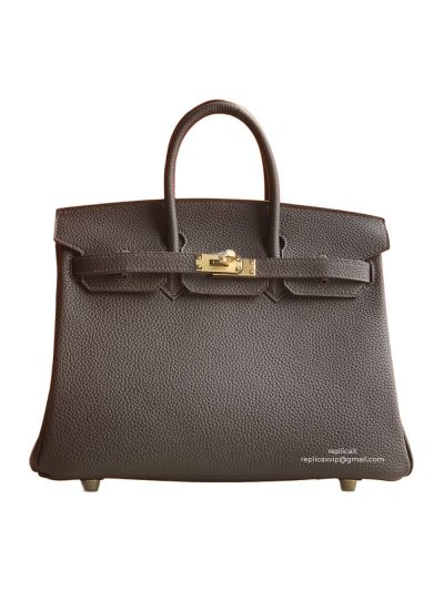 Hermes Birkin 25 Hermes Vip Birkin 25 Tote Bag Brown Togo Calf Leather 25x20x13CM 522675
